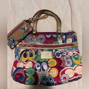 Coach Purse with wrist wallet